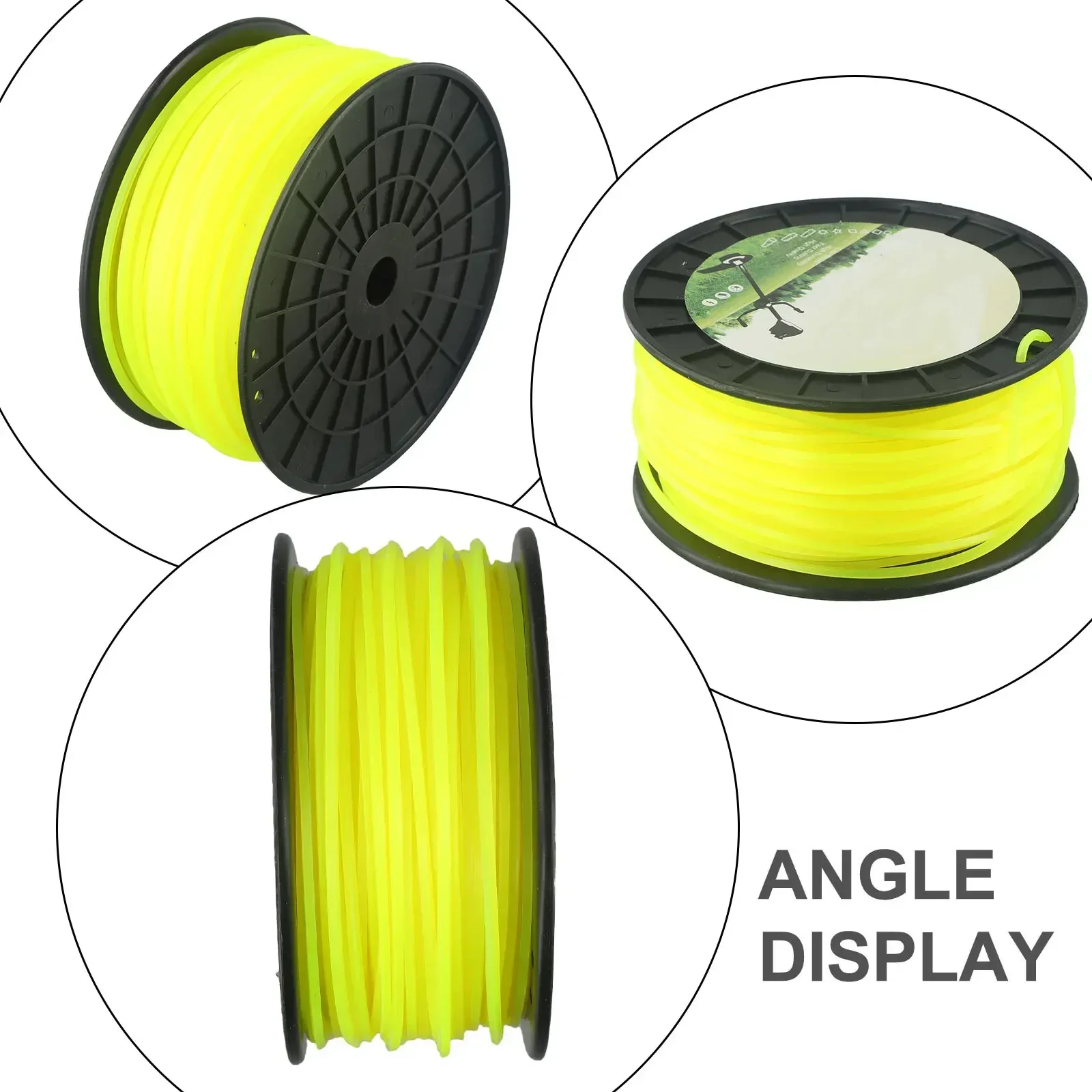 Spare Yellow Square Trimmer Line Wire For Grass Brushcutters Nylon 3mm X 100m Herramientas Ferramentas Taladros Parafusadeira