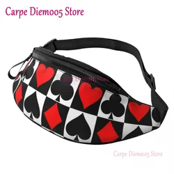 poker Cards Waist Bag Playing Cards Unisex Travel Waist Pack Picture Polyester Bag