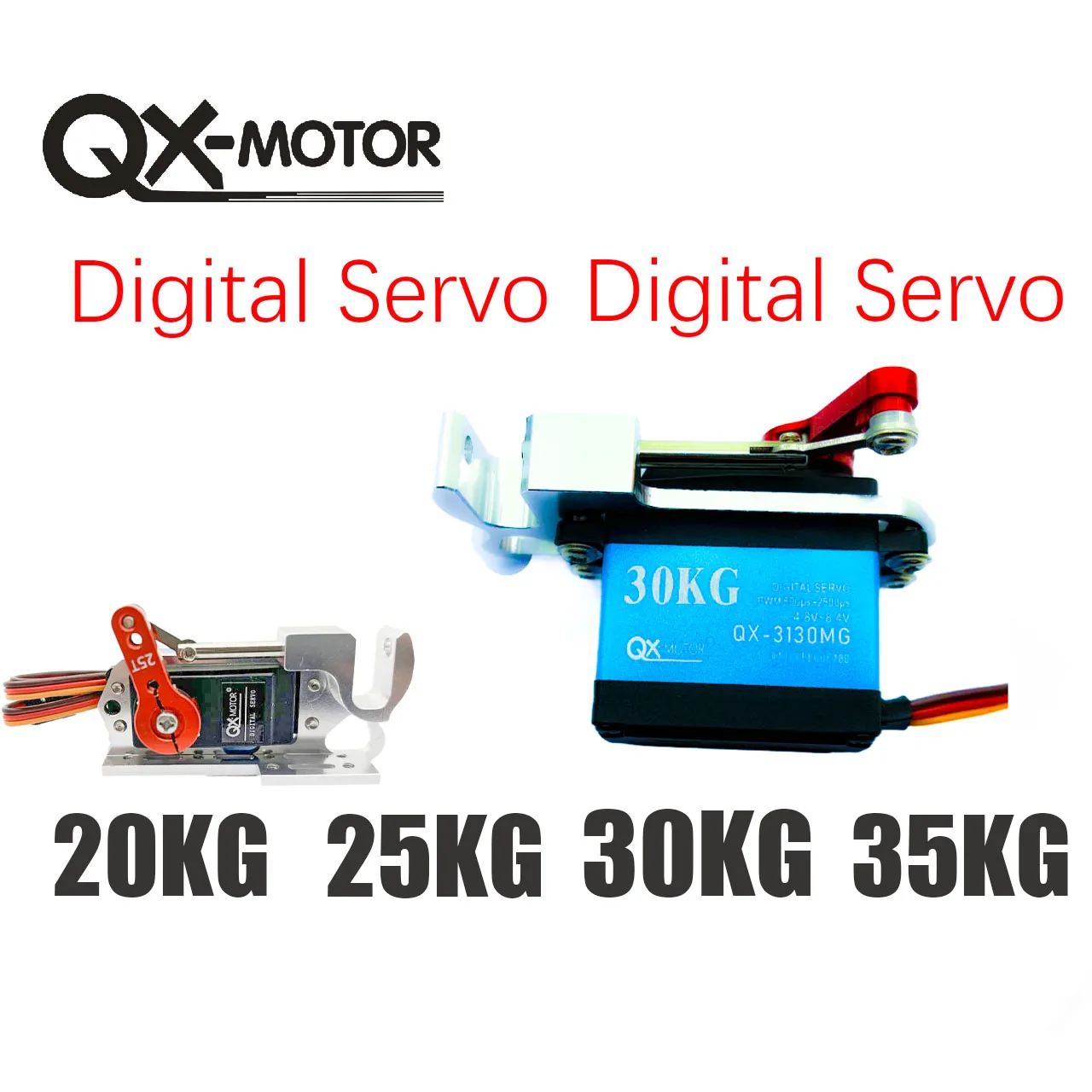 QX Digital Servo High Torque Waterroof Device 20KG 25KG 30KG 35KG for RC Multi Axis Drone Airplane Parts