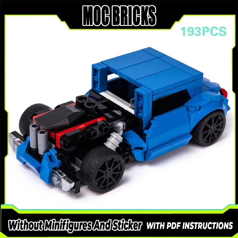 

Speed Racing Car Model MOC Building Bricks American Vintage Car Modular Technology Gifts Holiday Assemble Children Toys Suit