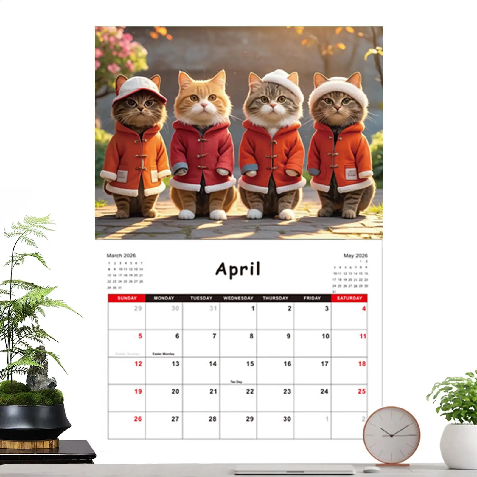 

Настенный календарь с изображением кота на 2026 год, подвесной забавный календарь с изображением кота на 12 месяцев, переплет на катушке Jan Dec 2026 настенный планировщик для домашнего декора гостиной
