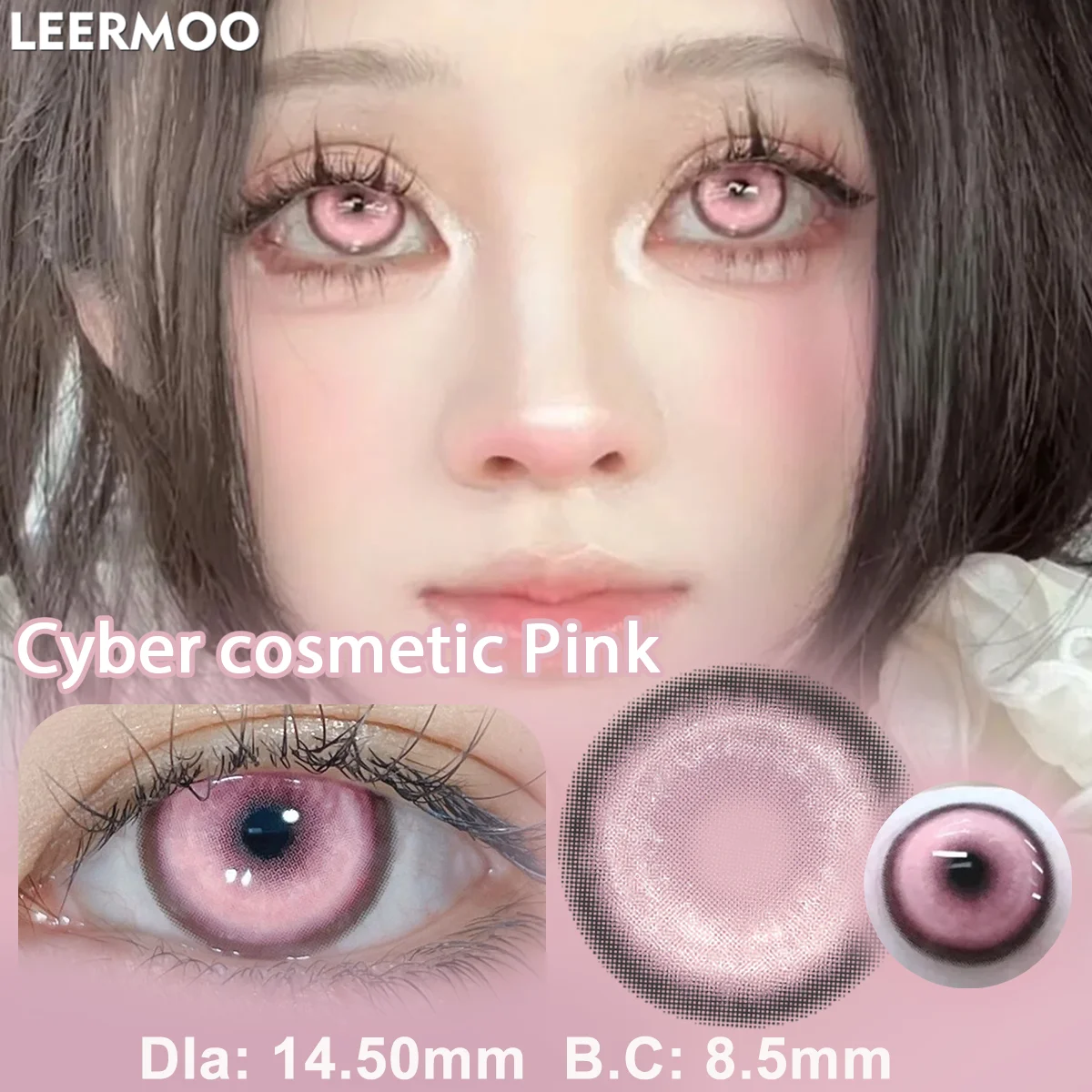 VISUASHOW Paradise Blue 14,5mm Große Augen Anime Cosplay Kontaktlinsen Weiche Farblinsen für Halloween Weihnachten Coser Augen-Make-up – Detail 11