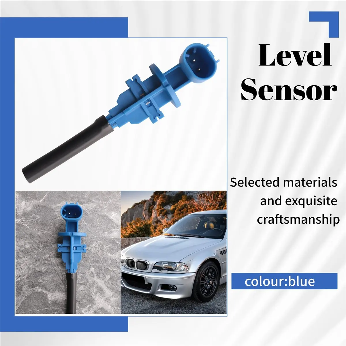#33R Car Radiator Expansion Tank Coolant Level Sensor for BMW E46 E53 E60,Level Sensor,(Plastic)