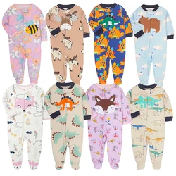 2024 Baby Clothes Zipper Cotton Cover All Newborn Boys Jumpsuit New Born Bebe Items Girls Outfit 0-12m Dinosaur Rompers Lion Fox
