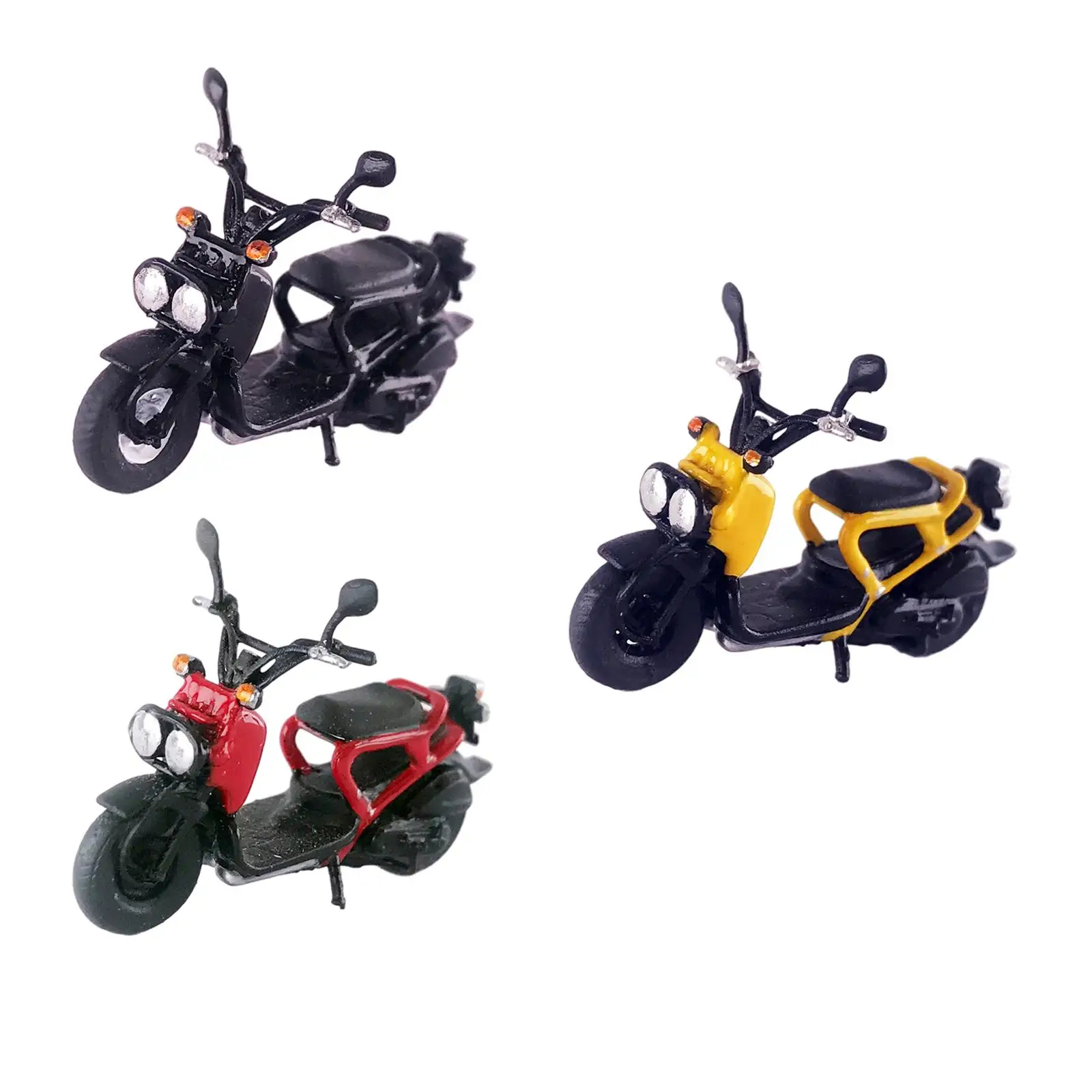 

Retro Motorcycle Model 1/64 Decoration Diorama Scene Model for Sand Table