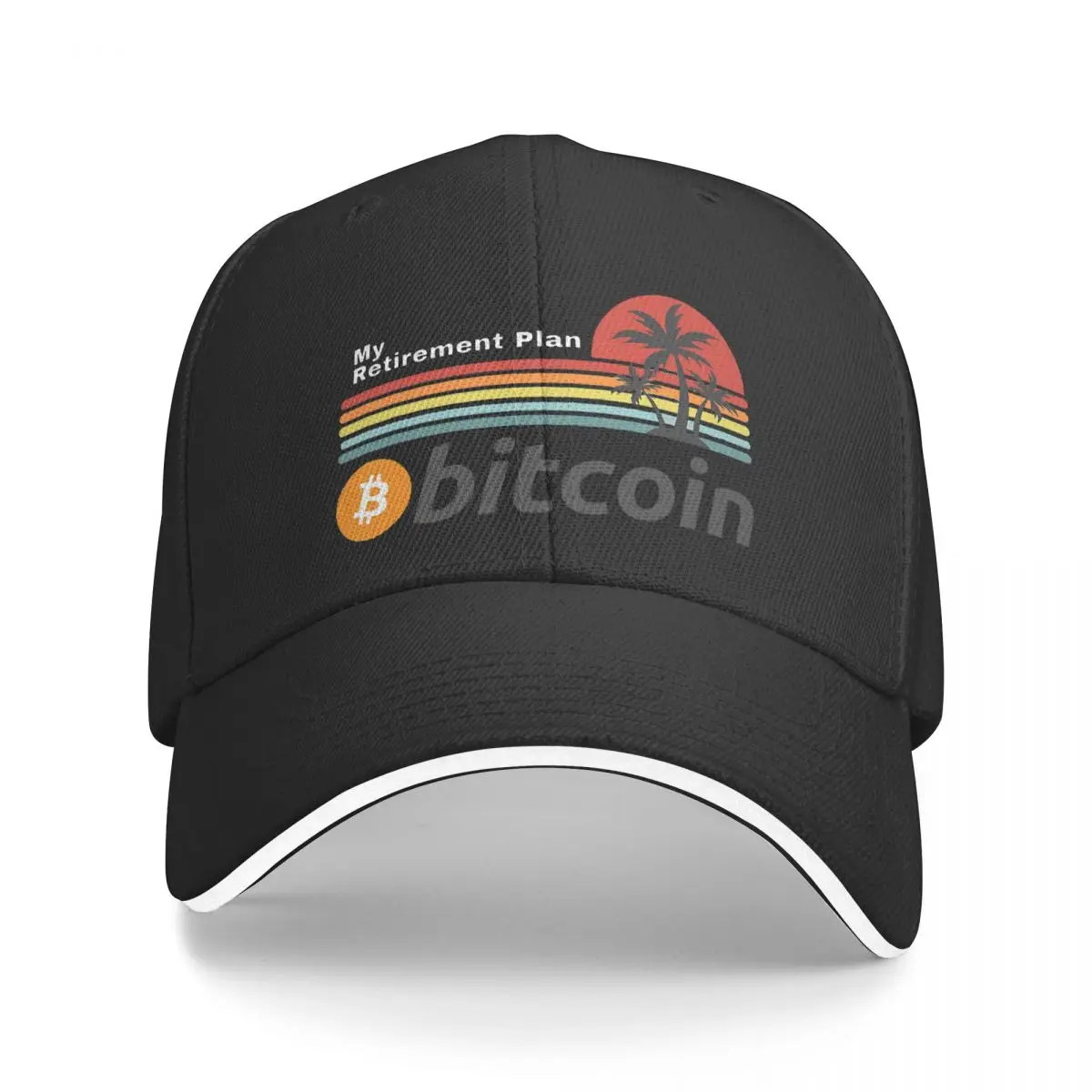 Bitcoin Cryptocurrency Art My Retirement Plan Dad Hats Pure Color Women's Hat Sunprotection Baseball Caps Peaked Cap