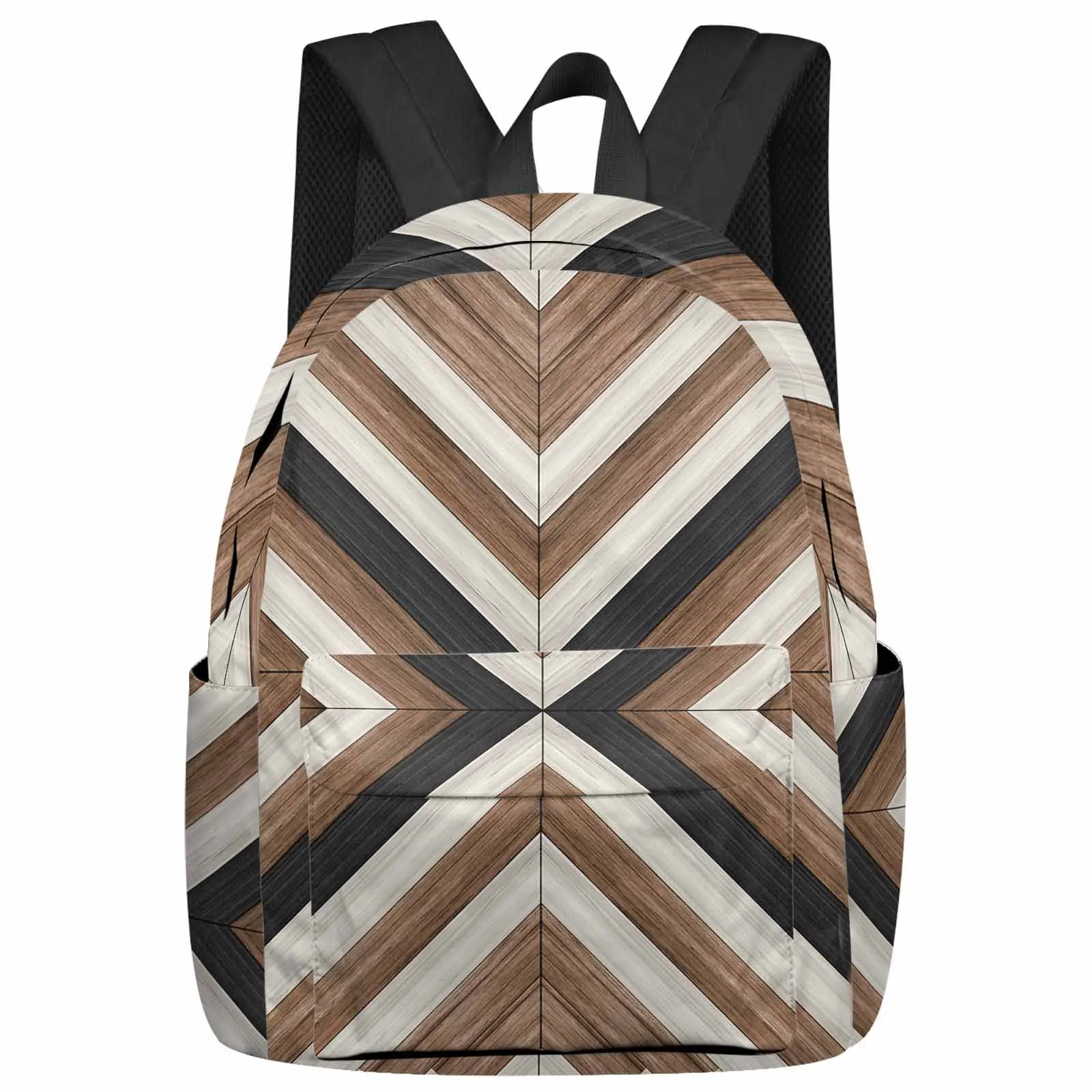 

Aztec Bohemian Wood Texture Backpack School Bags for Teenagers Students Laptop Bag Women's Casual Travel Backpack