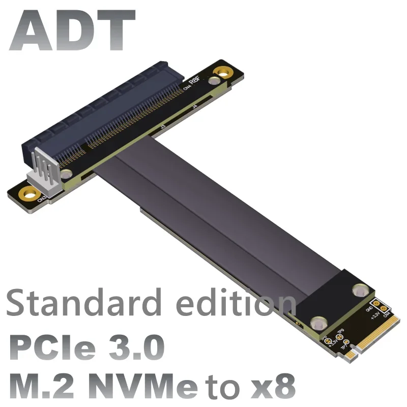 

M2 NGFF NVMe interface extension cable to PCIE x8 graphics card built-in adapter M.2 Speed bandwidth: PCIe 3.0x4 gen3 32G/bps