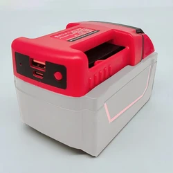 USB Charger Adapter Type-C USB/QC30 Output For Milwaukee 18V Battery Charger Adapter Lightweight Portable Red Power Tools Access