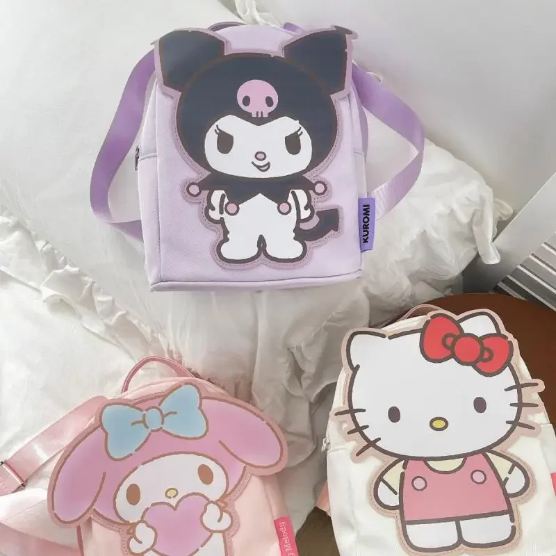 

Мини-рюкзак Куроми, маленькая школьная сумка Hello Kitty, милый рюкзак My Melody для студентов, кавайный мультяшный полиэстеровый аниме-фигурка