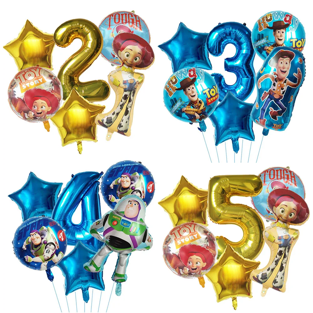 Disney Toy Story foil balloons Buzz Lightyear Woody birthday party decorations kids ballon baby shower Aluminum film balloon toy