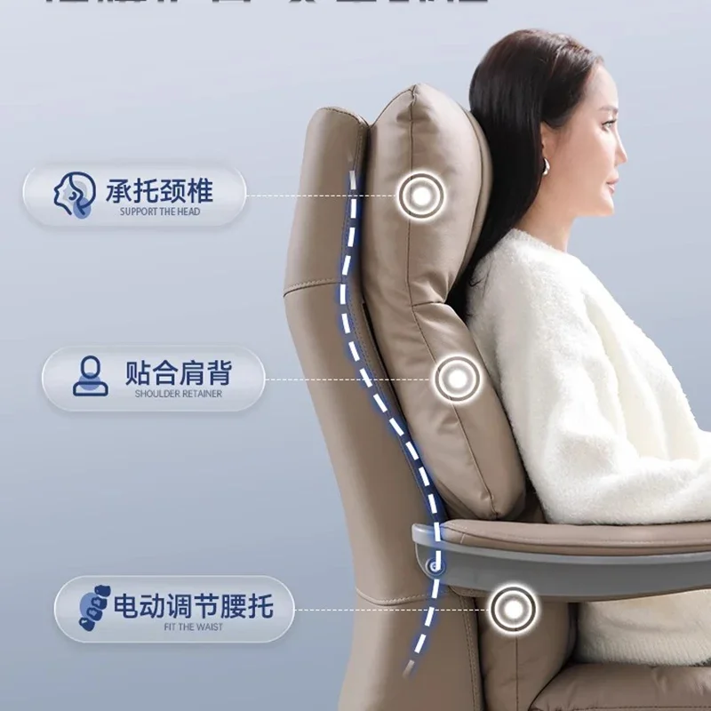 مسند قدم كهربائي كرسي كرسي الكمبيوتر مع عجلات 7 نقاط تهتز إطار خشبي صلب غرفة نوم كرسي أثاث مكتب ألعاب #4