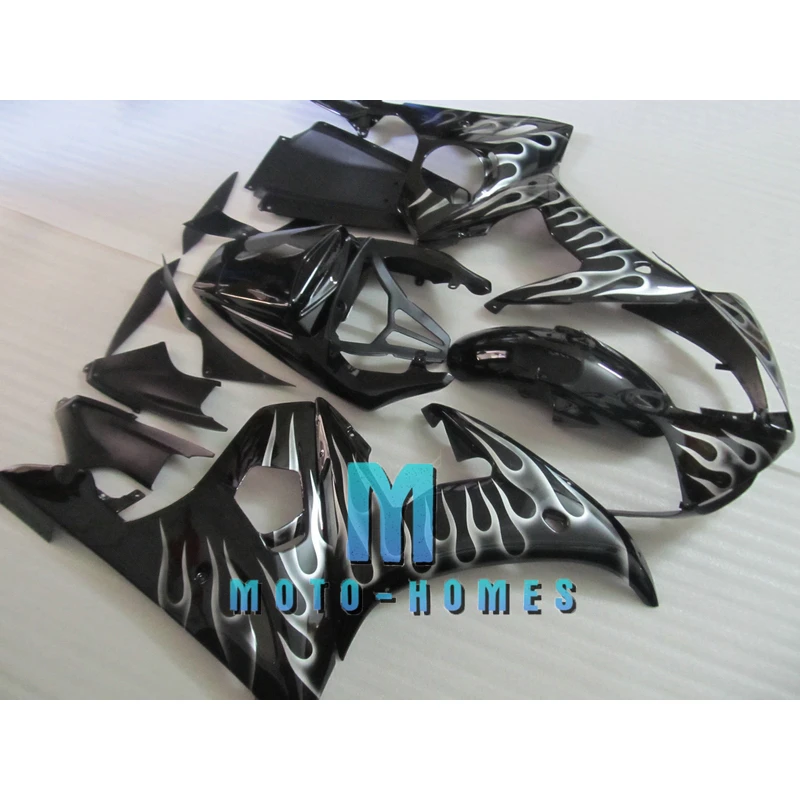 Customize Fairing kit for Yamaha R6 2003 2004 2005 03 04 05 YZF R6 100% Perfect Fit Injection Mold Fairings Set White Flames