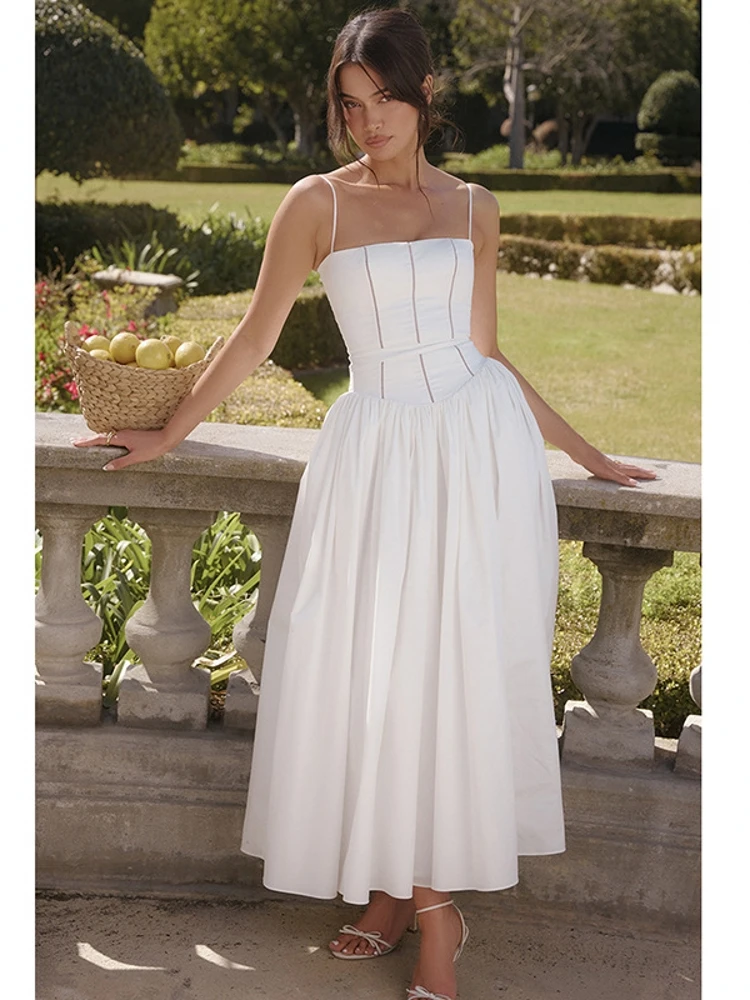 

Fre Sle Floral Skirt Sexy A-Line Dr Hollow out Lace Trim Wrap Belted Strapl Bodycon Gown for Women Spring Season