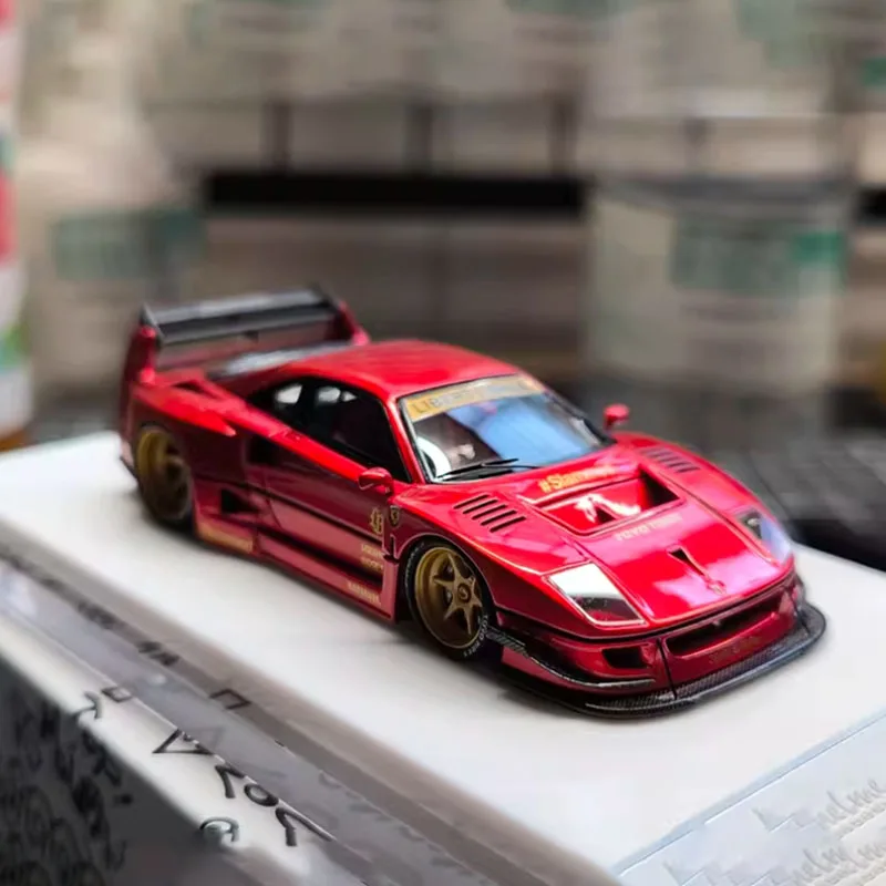 

FuelMe Смола масштаб 1:64 F40 LBWK металлический красный широкий корпус модифицированная модель автомобиля классика для взрослых сувенирный подарок статический дисплей