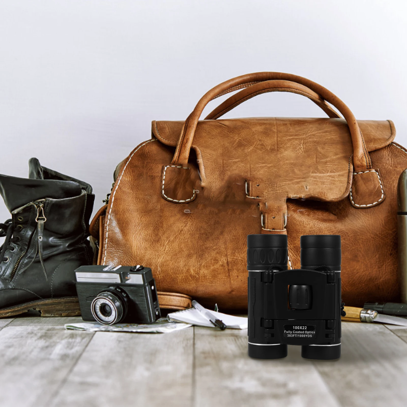 

100X22 High Definition Portable Binocular Telescope Bak4 Prism Optics Glass Anti-Slip Ergonomic Design Large Eyepiece Wide