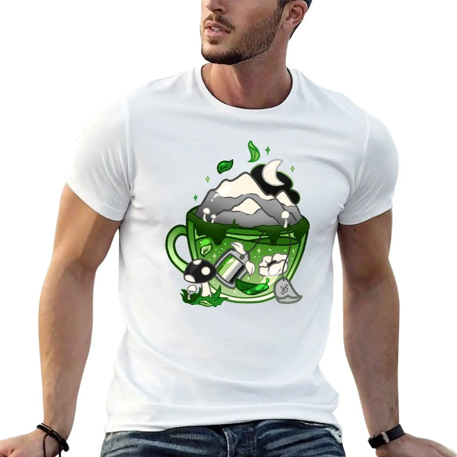 Pride Flag Teacup - Nature Aromantic T-Shirt Sporty Breathable Short Sleeve T-Shirt