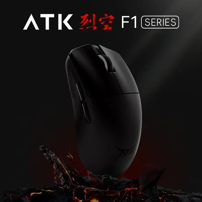 ATK F1 Extreme Non-porous Lightweight Wireless Mouse Customization Medium-sized Handheld E-sports Game Ergonomics Dual-mode Mous