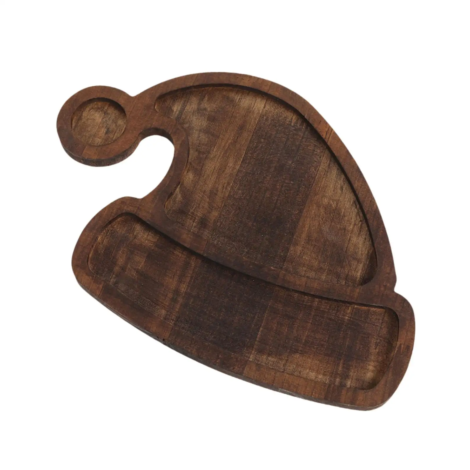 Plateau de service de Noël, assiette à dîner mignonne, assiette à dessert compartimentée, assiette décorative en bois pour apéritifs