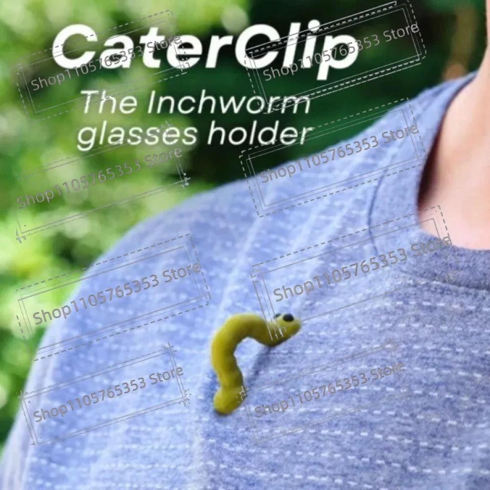 2026 Interesting Earthworm Glasses Clip, Brooch Ruler Fixed Clothing Decoration Intimidation Props, Party Game Props Gift