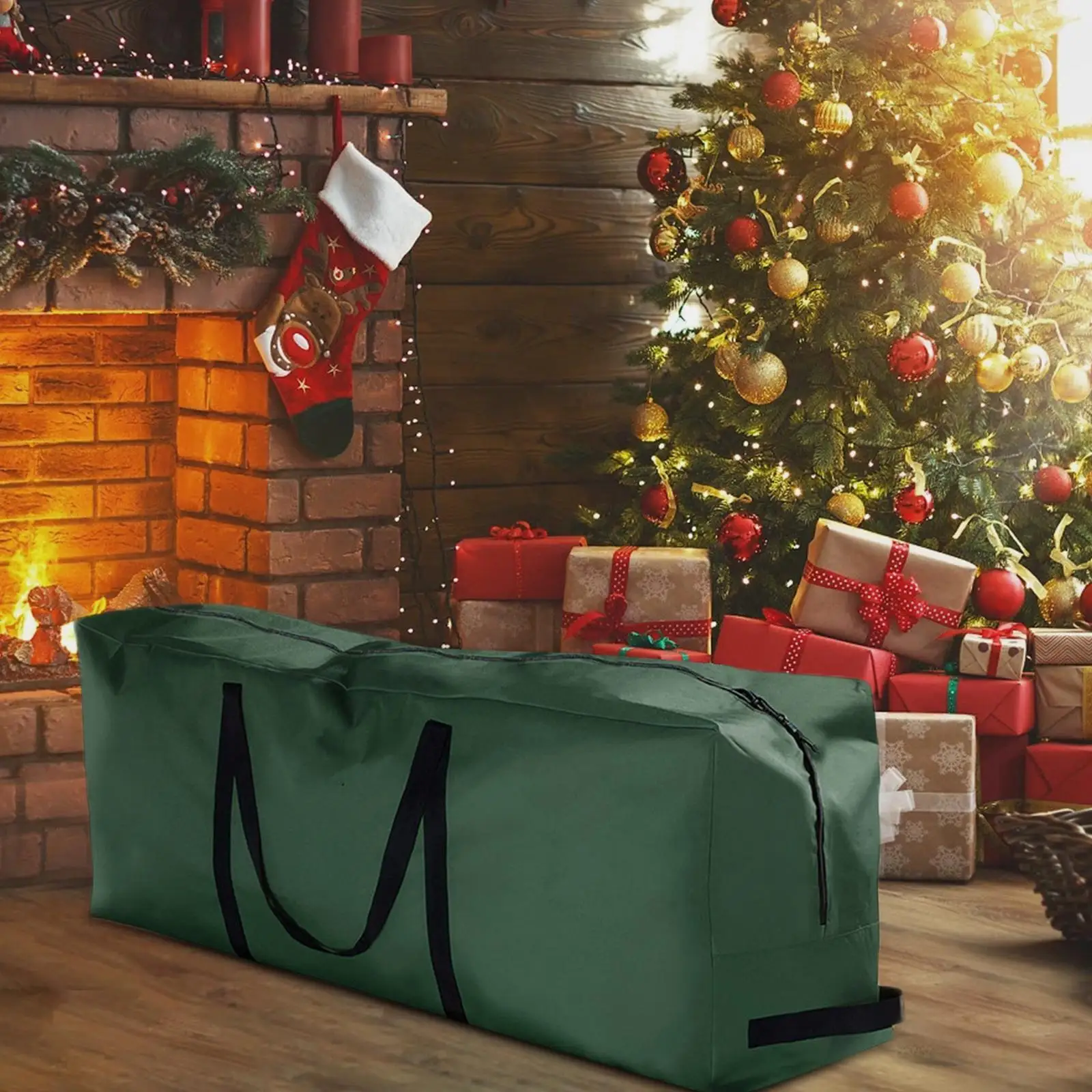 Portable Tree Storage Bag Wide Application And Big Opening Waterproof And Exquisite Craft Black 60x18cm