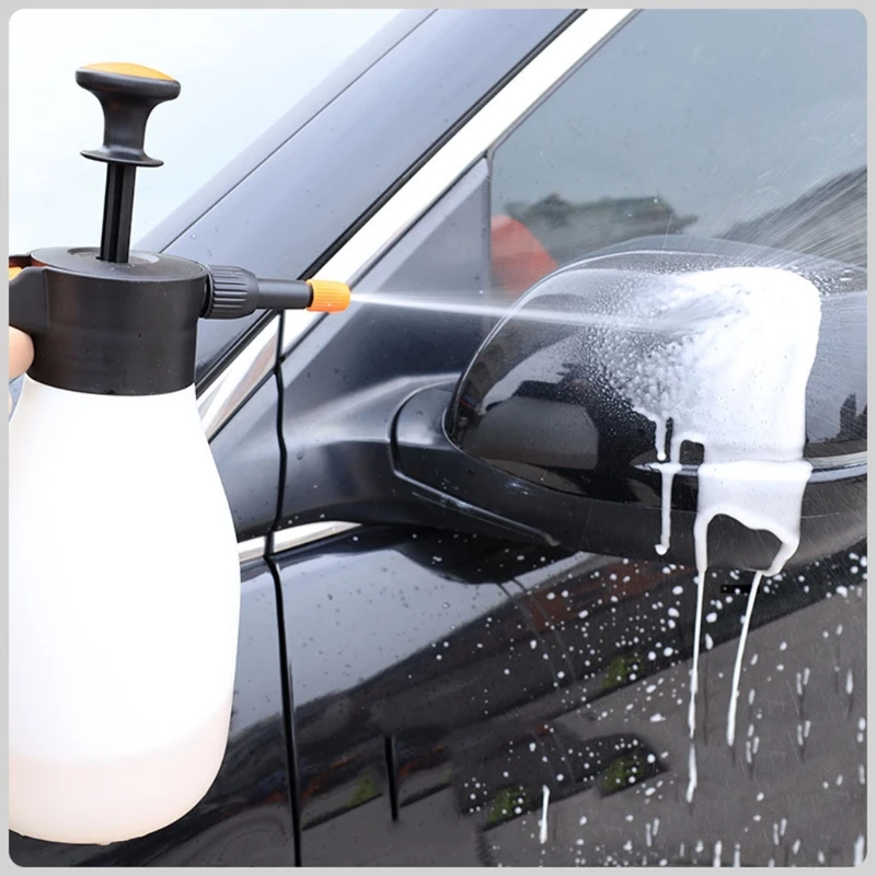 Hand Foam Sprayer Pressure Snow Nozzle Car Wash Window Cleaning Can