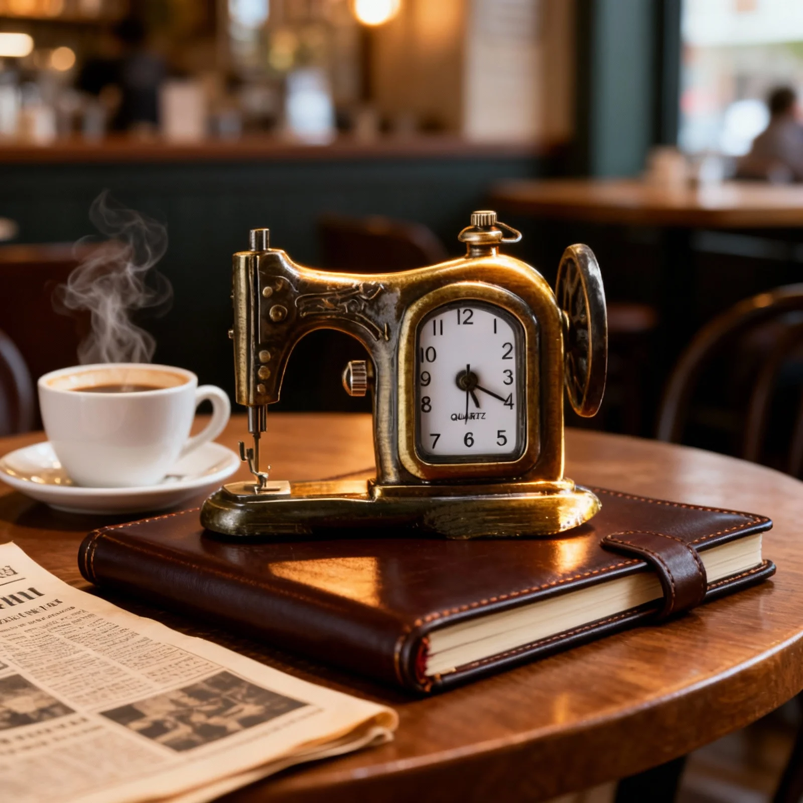 

Vintage Pocket Watch with Finish 65x30mm Sewing Machine Shape Classic Retro Style Ideal Gift for Him Her Friends Family