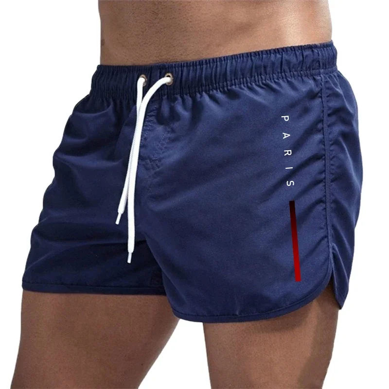 Celana Pendek Papan Pria Fashion Paris Celana Pendek Pantai Seksi Olahraga Kasual Musim Panas Pria Celana Pendek Bersepeda Selancar Lari Kebugaran Gym Harian