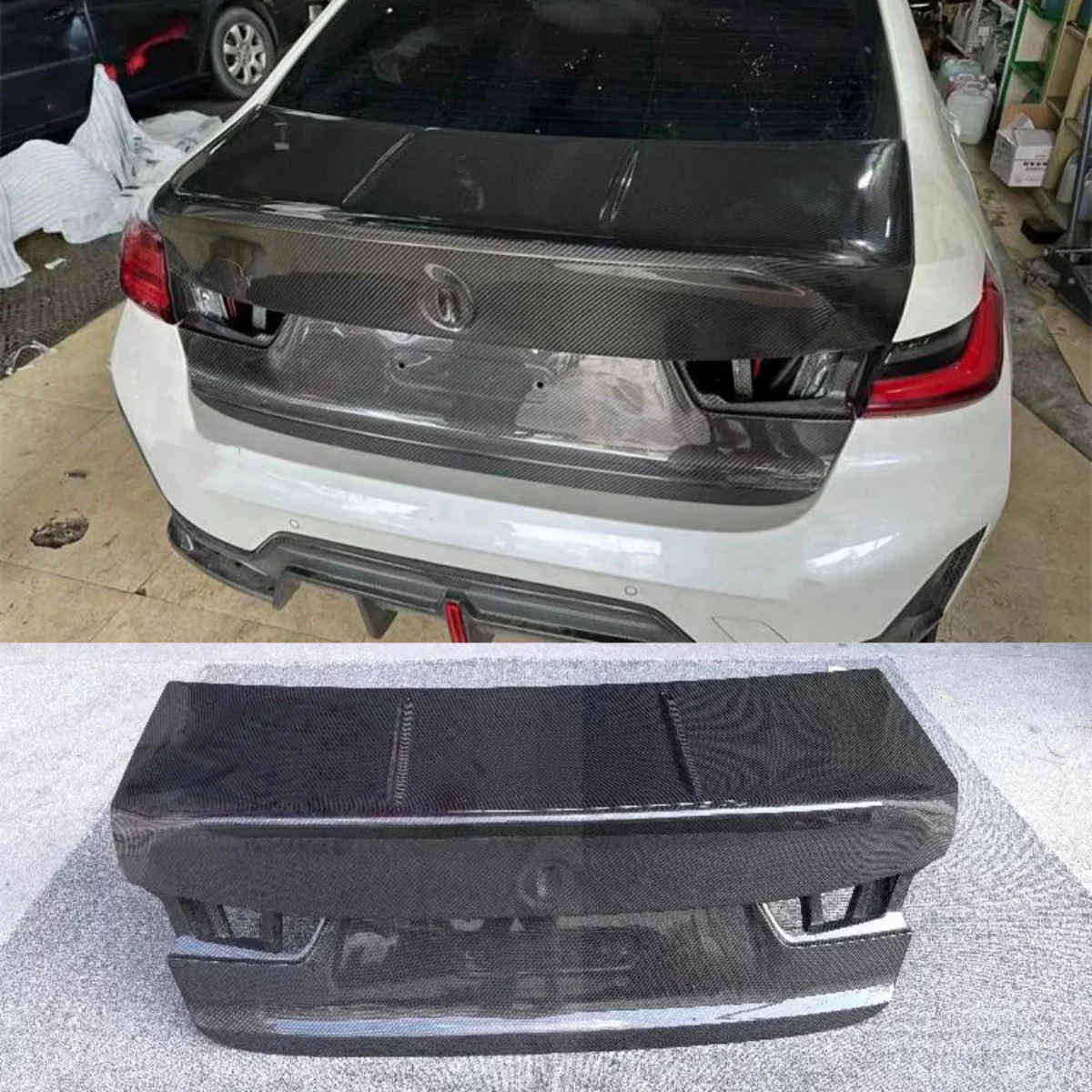 

Крышка задней двери из углеродного волокна для BMW M3 M4 G80 G82, модифицированная задняя крышка багажника, задняя дверь, комплект кузова, объемная задняя дверь