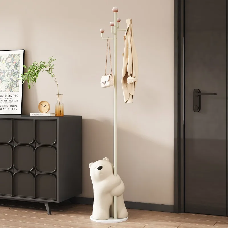 coat rack, light luxury cartoon clothes rack, vertical floor hanger by the bed in the household bedroom