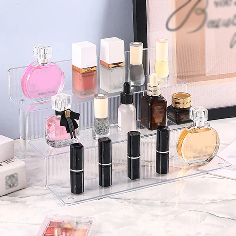 

Transparent Display Risers Storage Shelf Cosmetic Perfume Doll Organizer Display Stands Showcase Decoration Home Organization