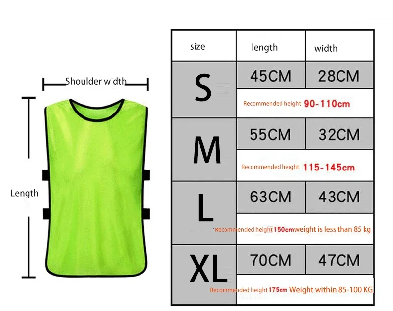 6 PCS Soccer Pinnies Quick Drying Football Team Jerseys Training Numbered Bibs Practice Sport Vest