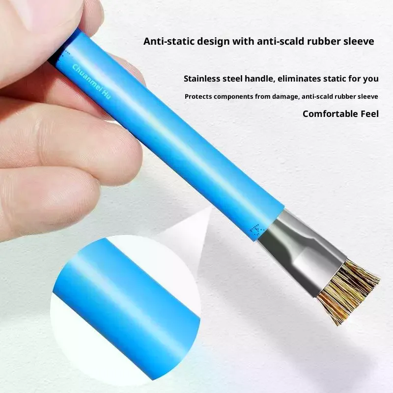 Phone/Computer Mainboard Cleaning Brush Circuit Board Repair For IC Chip PCB Welding Anti-Static ESD Double Headed Brush 1Pcs