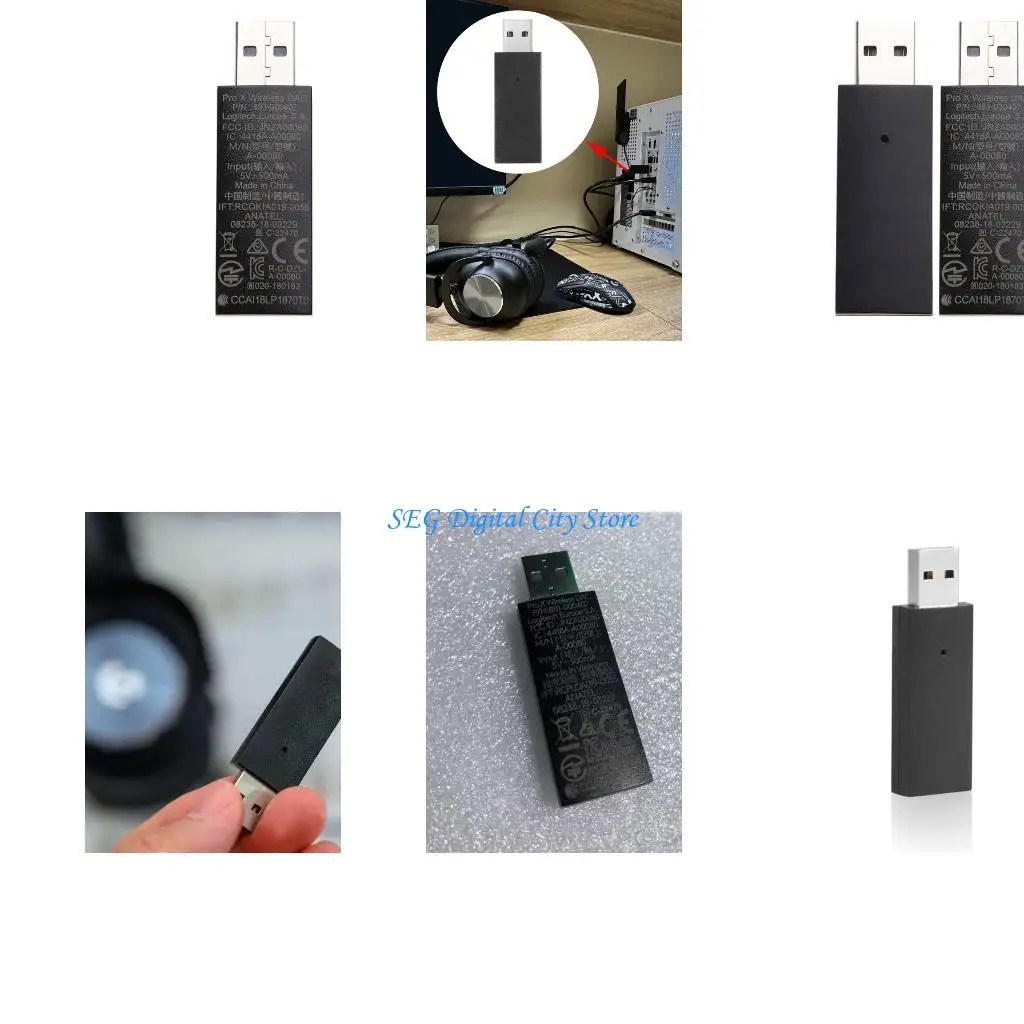 

U75B Wireless Gaming head-mounted Headphones USB Receiver Transmitter Music Access for GProX Wireless 7.1