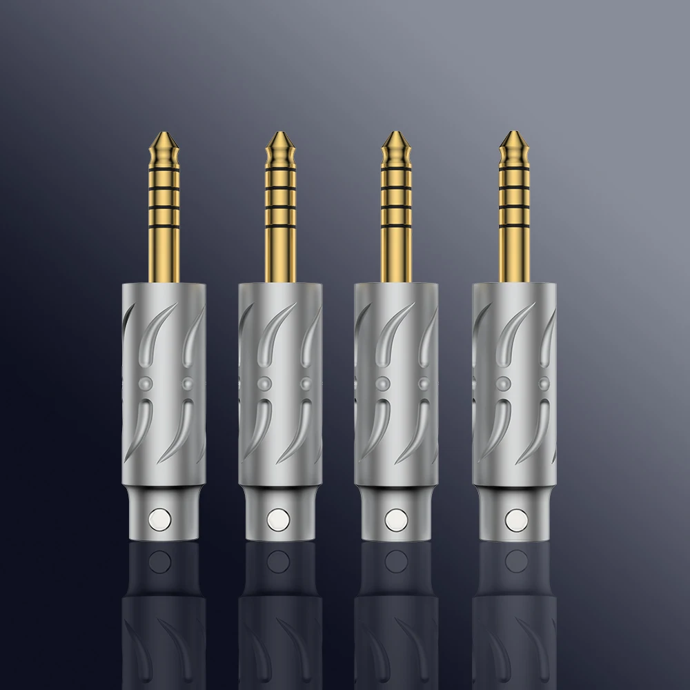 Viborg VH303R/G 4.4MM Balanced Headphone Jack Gold/Rhodium Plated HIFI Audio Connector Male Audio Plug Headset Adapter