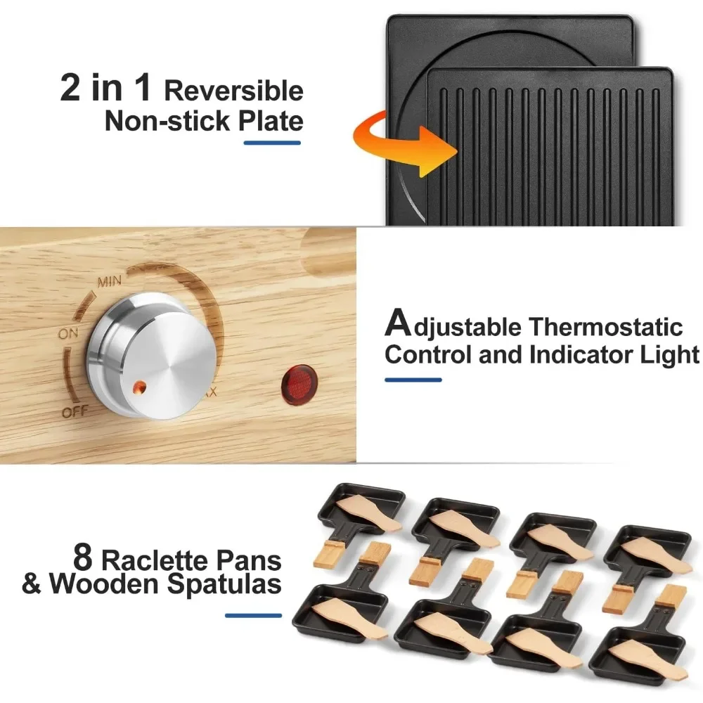 شواية، شواية كهربائية 1500 وات، شواية كورية مع لوحة/خشبية قابلة للعكس 2 في 1