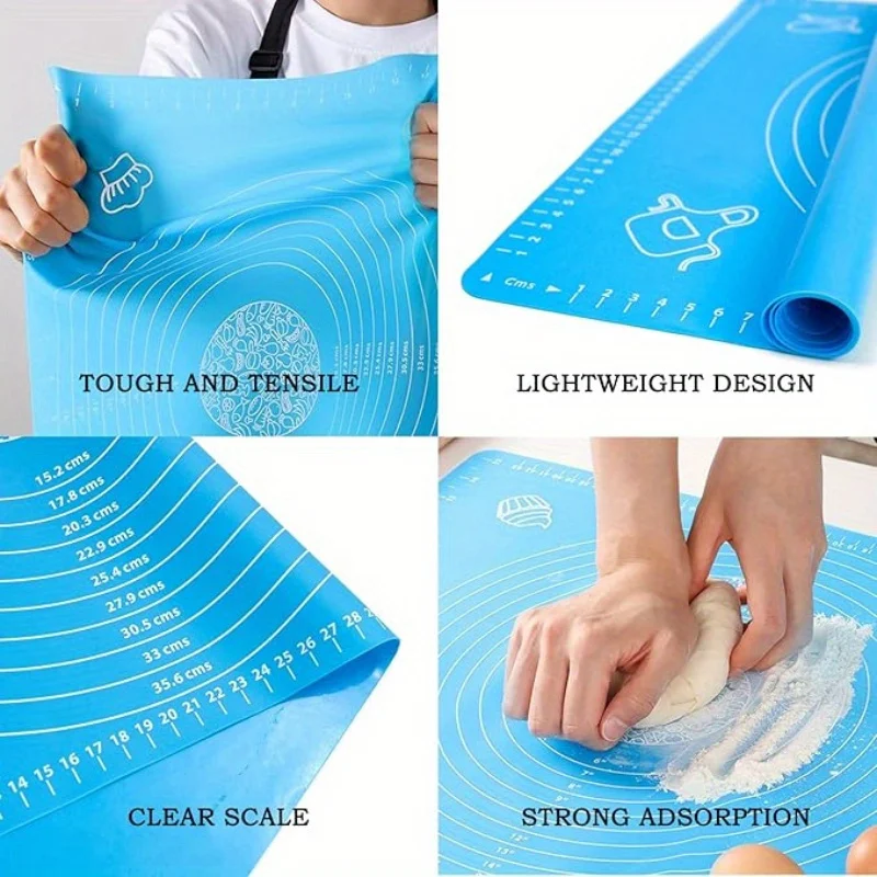 Silicone Baking Mat Pizza Dough Maker Pastry Kitchen Cooking Tools Utensils Non-stick Rolling Dough Pads Kneading Accessories