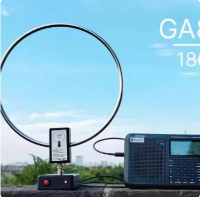 GA800 radio shortwave antenna active loop antenna, small loop shortwave antenna 10KHz-159MHz HF