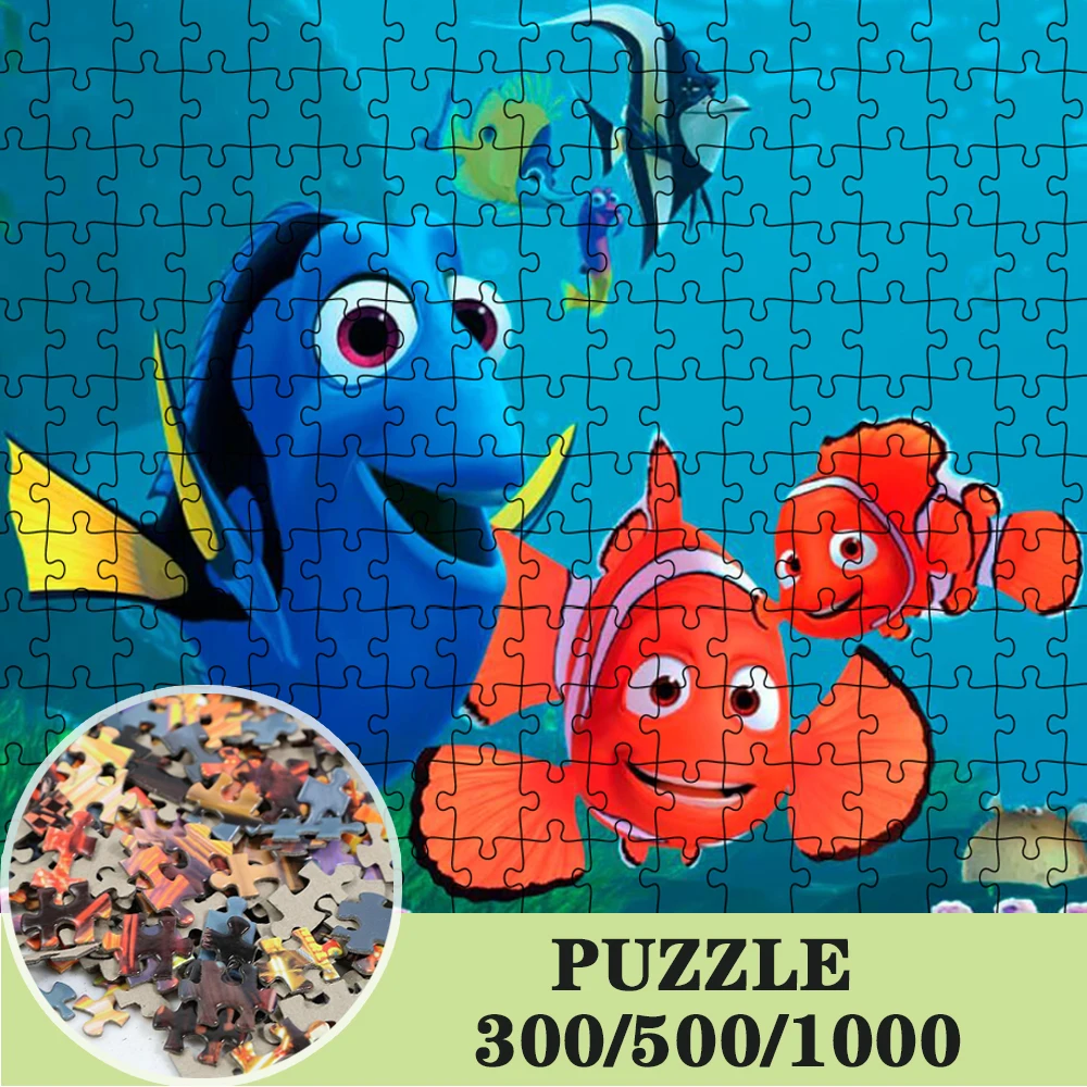 

1000Pcs Cartoon Disney Puzzles Finding Nemo Clownfish Jigsaw Puzzles Baby Early Educational Toys Kids Game for Children Gift