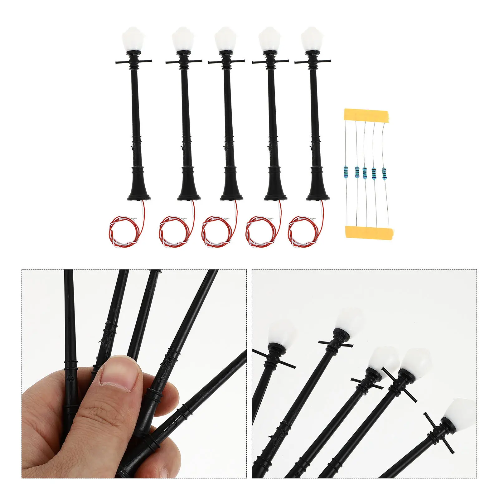 

1Set High-Quality Metal Miniature Street Lamp Post for Micro Landscape Layout DIY Decor Building Accessory