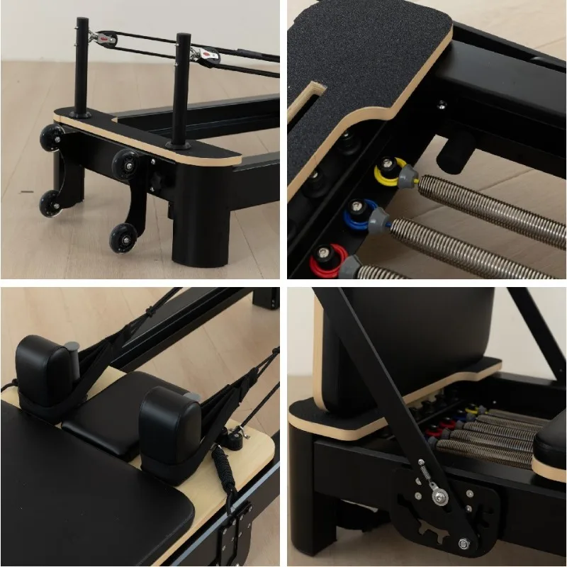 YTYIN High Quality Home Gym Aluminum Pilates Reformer Fitness Equipment Aluminum Pilates Bed Machines Foldable Pilates Reformer