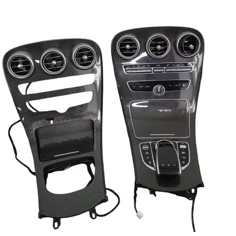 Carbon Fiber Interior Trim Overlay Kit for  W205 253 C43 C63 GLC43 GLC63 Interior Trim Panel