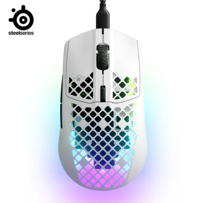 

Проводная игровая мышь SteelSeries AEROX 3, оптический датчик TrueMove Core, сверхлегкая сверхбыстрая игровая мышь, аксессуары для ПК