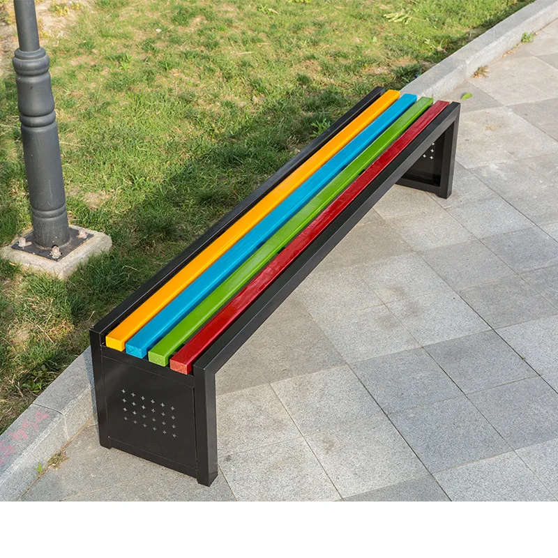 كرسي بارك في الهواء الطلق حديقة الراحة كرسي مقعد مربع مقعد الحمام الأحذية تغيير البراز الترفيه عارية الذراعين كرسي بارك #5