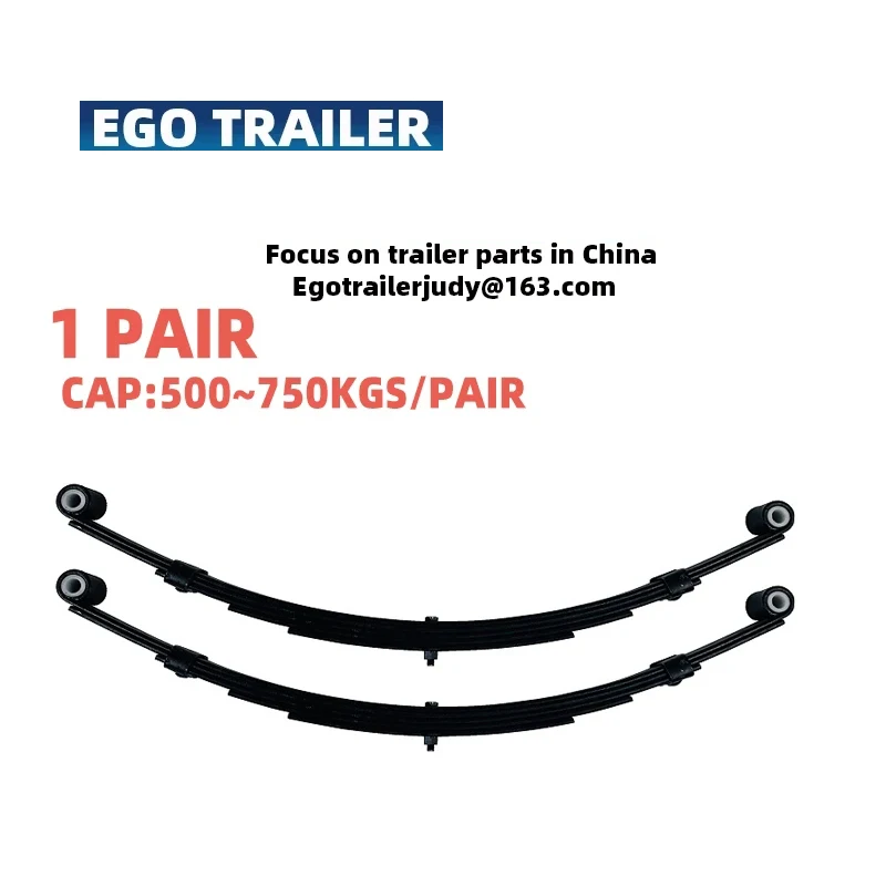 EGOTRAILER 1pair 5 LEAF SPRING TRAILER SLIPPER SPRING SUSPENSION SLIPPER EYE PAIR 500~750KG BLACK