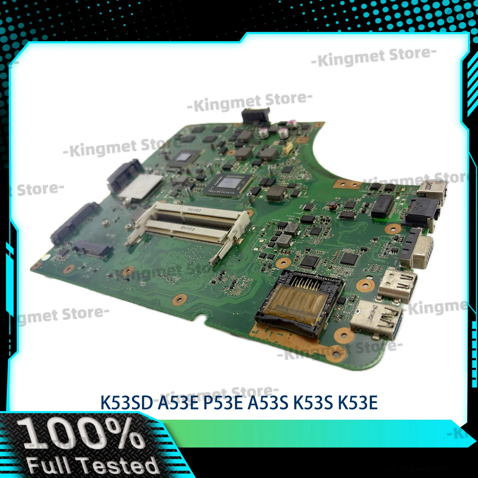 For ASUS K53SD A53E P53E K53E A53S K53S Laptop Motherboard i3-2th Gen CPU GT610M 100% Tested OK