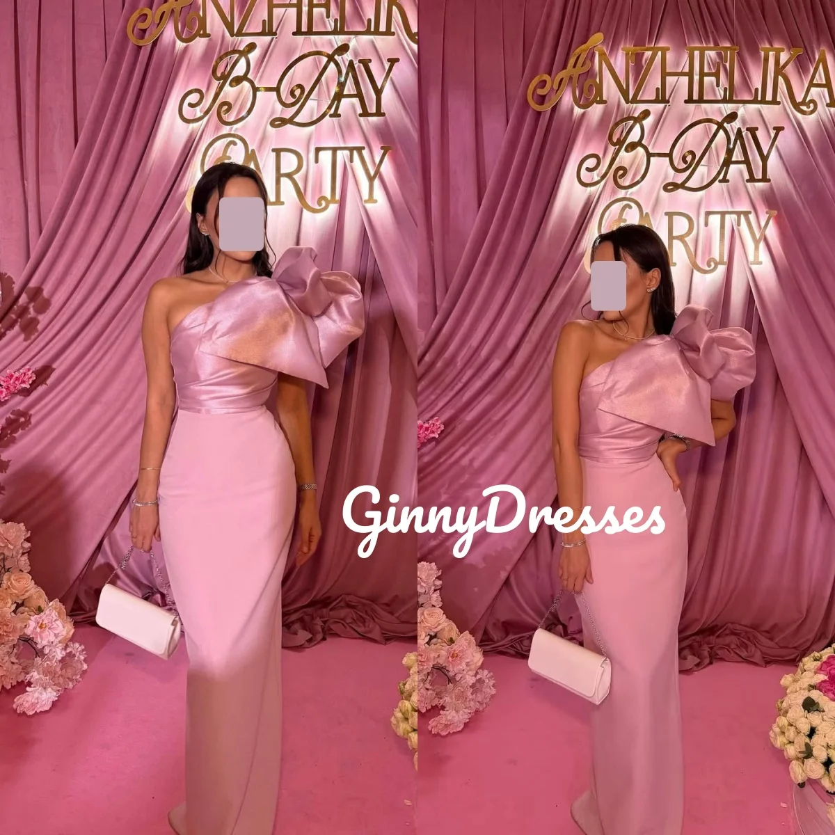 

Customize Dresses For Prom Column One-Shoulder Floor-Length Ruffle Evening Dress Sleeveless Bow Zipper Up Formal Occasion Dresse