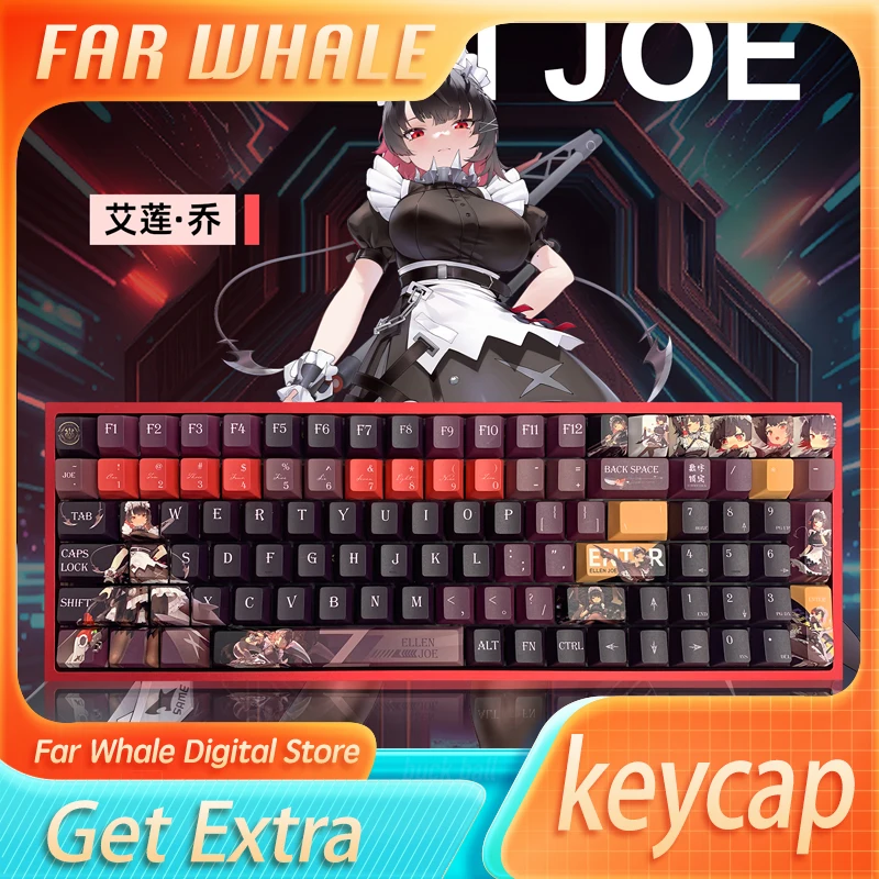 

Ellen Joe Keycap Key Anime Keycap Pbt Cherry Keycap Thermal Sublimation Customization Cute Keycap For 61/68/75/84 Keyboard Gifts