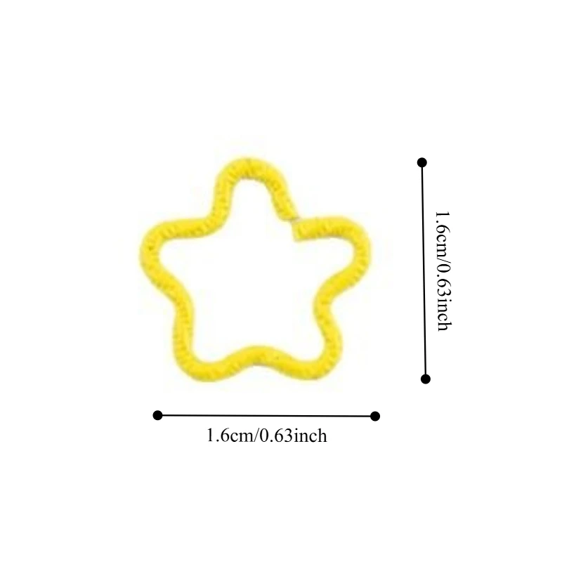 

10 шт./лот, красочные открытые кольца в форме звезды, наборы колец для изготовления ювелирных изделий, брелок для телефона, цепочка для рукоделия, принадлежности