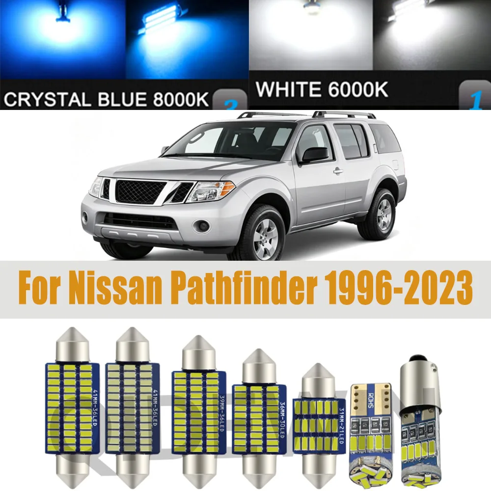 LED Interior Light License Plate Bulb Kit For Nissan Pathfinder R50 R51 R52 R53 1996 2005 2011 2012 - 2020 2021 2022 2023